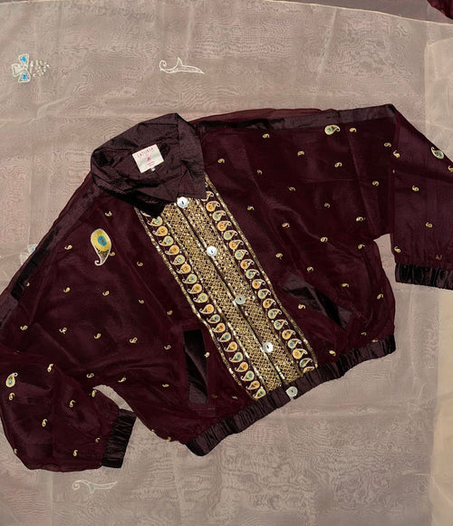 Maroon Tarari Jacket