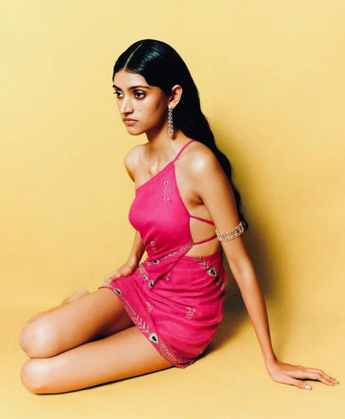 Pink Saree Set